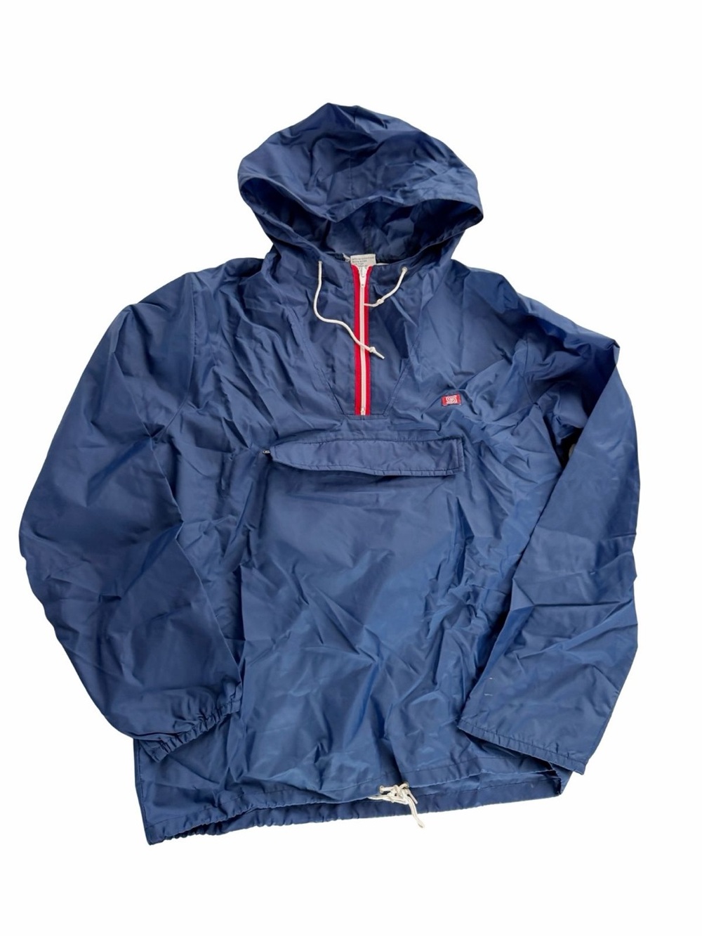Vintage Free Spirit Nylon Pullover Anorak Windbreaker Jacket Blue